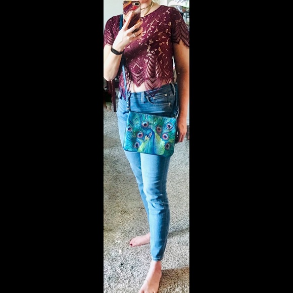 Anushka Jeweled Plume Triple Compartment Crossbody - Picture 15 of 16